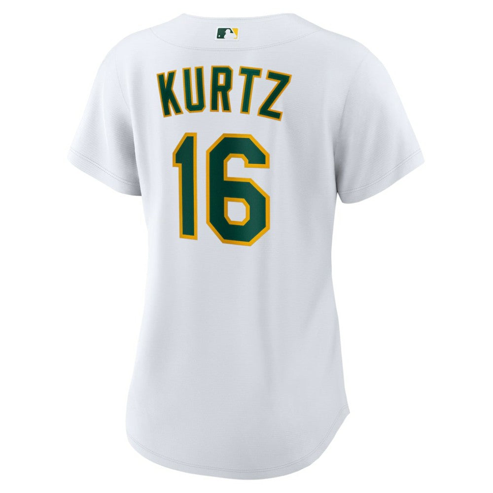 Nick Kurtz Athletics Nike Women's Home Replica Player Jersey - White Jerseys