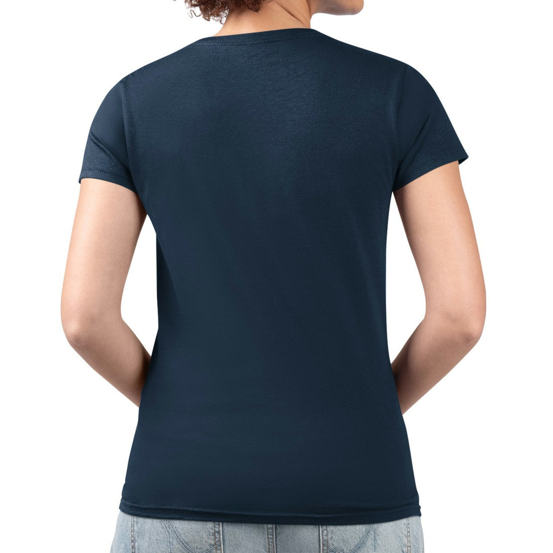 Seattle Seahawks G-III 4Her by Carl Banks Women's Super-Slim Fit Lightweight Pinstripe Circle V-Neck T-Shirt - Navy T-shirts