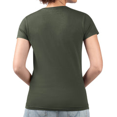 Green Bay Packers G-III 4Her by Carl Banks Women's Super-Slim Fit Lightweight Pinstripe Circle V-Neck T-Shirt - Green T-shirts