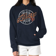 Chicago Bears G-III 4Her by Carl Banks Women's Pinstripe Circle Fleece Pullover Hoodie - Navy Hoodies