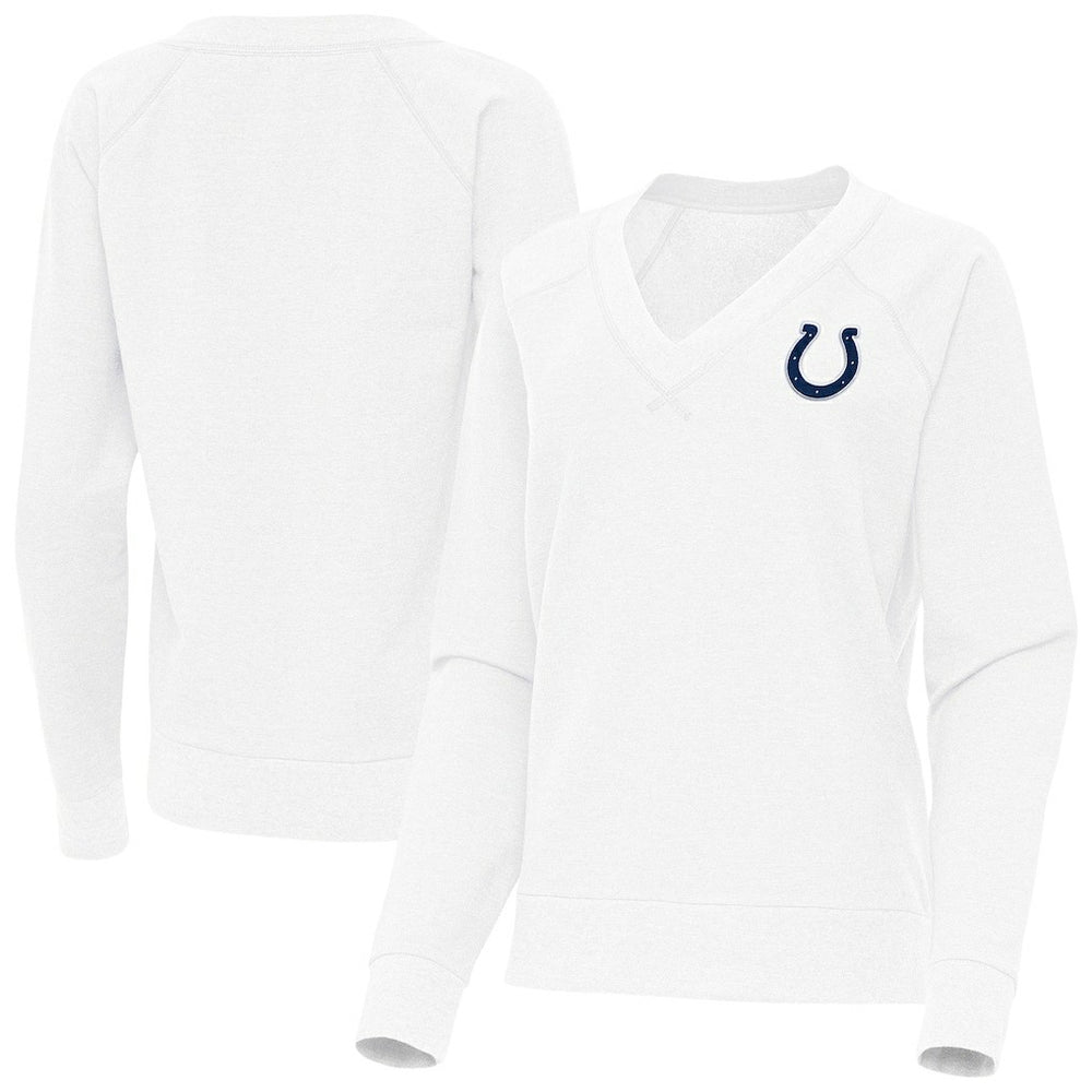 Indianapolis Colts Antigua Women's Varsity Tri-Blend V-Neck Long Sleeve T-Shirt - White T-shirts