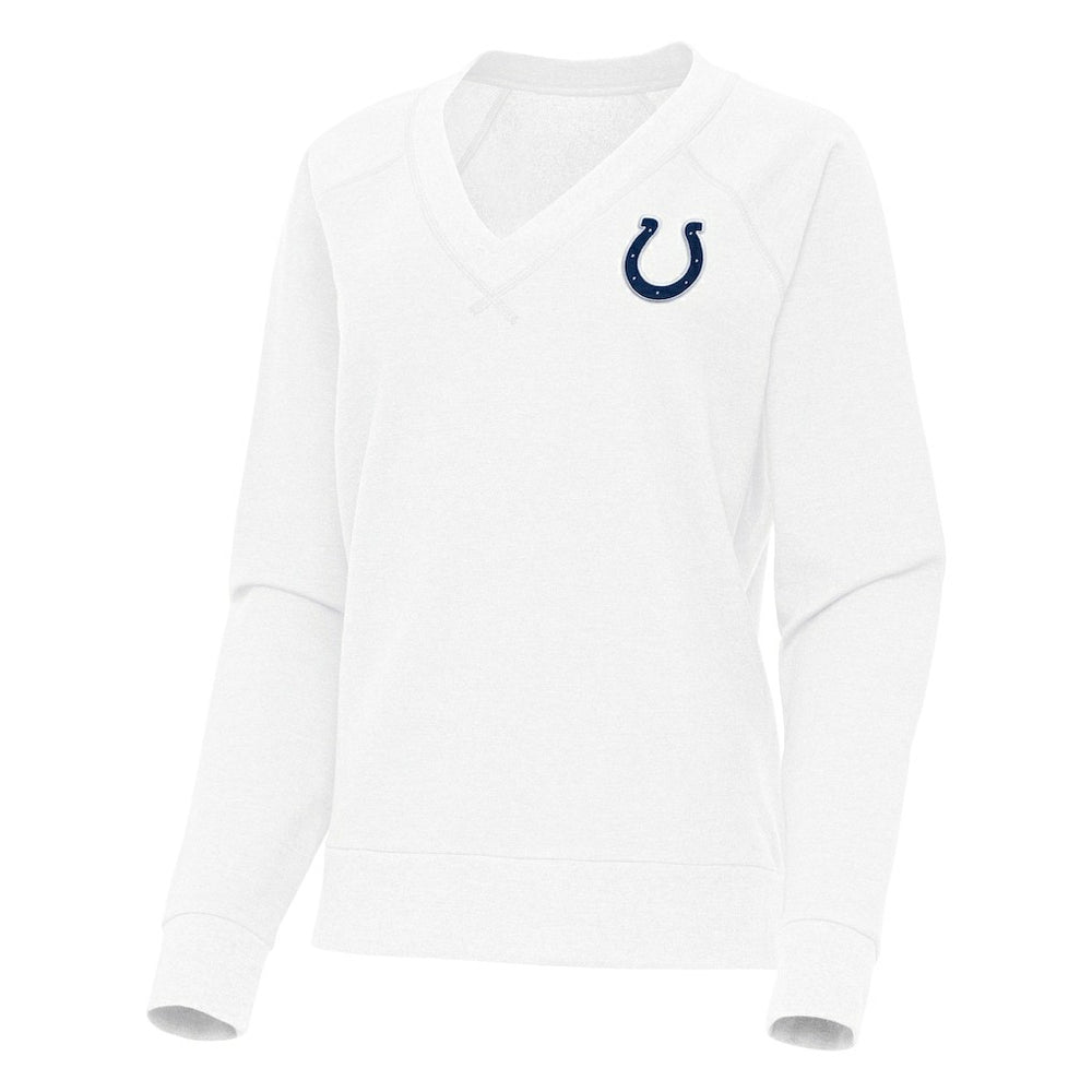 Indianapolis Colts Antigua Women's Varsity Tri-Blend V-Neck Long Sleeve T-Shirt - White T-shirts