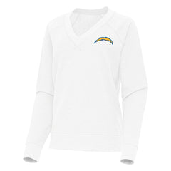 Los Angeles Chargers Antigua Women's Varsity Tri-Blend V-Neck Long Sleeve T-Shirt - White T-shirts