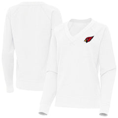 Arizona Cardinals Antigua Women's Varsity Tri-Blend V-Neck Long Sleeve T-Shirt - White T-shirts