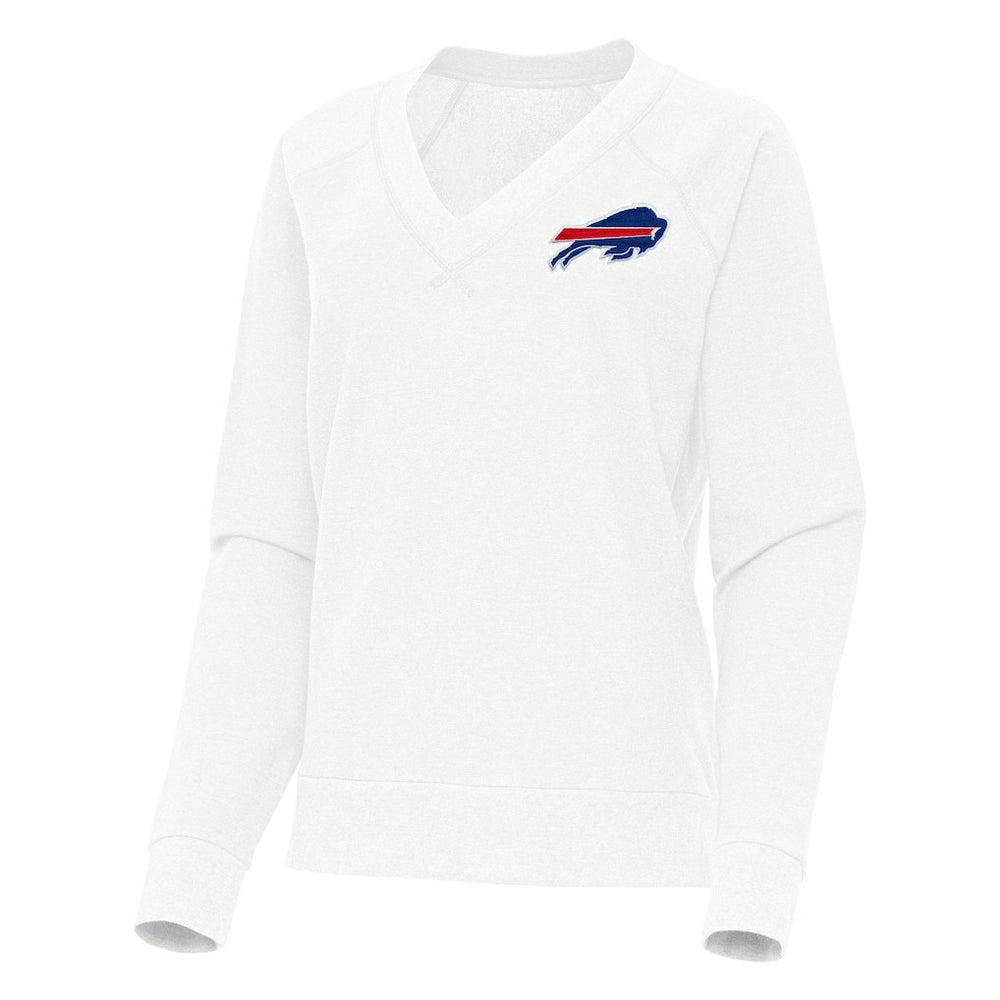 Buffalo Bills Antigua Women's Varsity Tri-Blend V-Neck Long Sleeve T-Shirt - White T-shirts