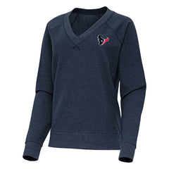 Houston Texans Antigua Women's Varsity Tri-Blend V-Neck Long Sleeve T-Shirt - Heather Navy T-shirts