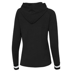 Kansas City Chiefs Antigua Women's Trek Raglan Pullover Hoodie - Black Hoodies