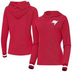 Tampa Bay Buccaneers Antigua Women's Trek Raglan Pullover Hoodie - Red Hoodies
