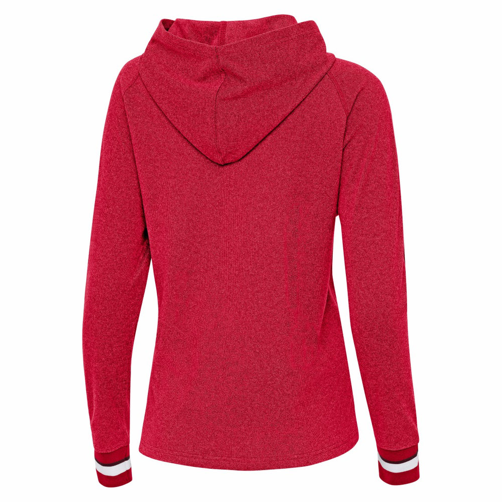 Tampa Bay Buccaneers Antigua Women's Trek Raglan Pullover Hoodie - Red Hoodies