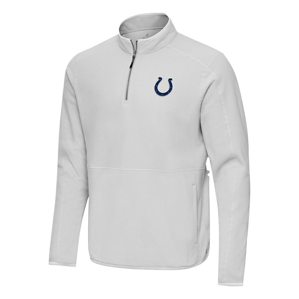 Indianapolis Colts Antigua Step Up Quarter-Zip Pullover - Gray Pullover