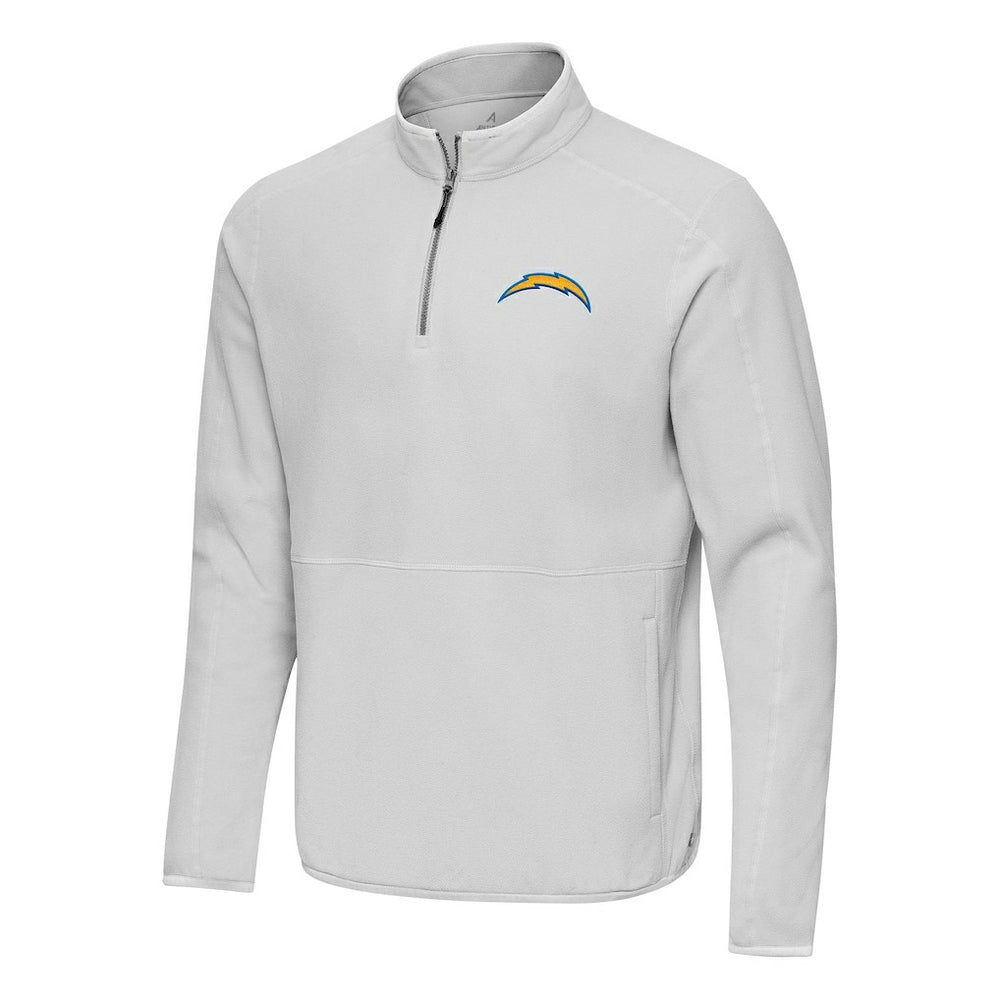 Los Angeles Chargers Antigua Step Up Quarter-Zip Pullover - Gray Pullover