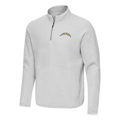 Los Angeles Chargers Antigua Step Up Quarter-Zip Pullover - Gray Pullover