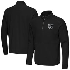 Las Vegas Raiders Antigua Step Up Quarter-Zip Pullover - Black Pullover