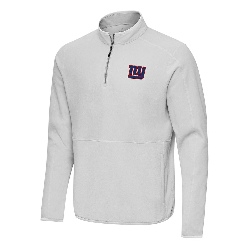 New York Giants Antigua Step Up Quarter-Zip Pullover - Gray Pullover