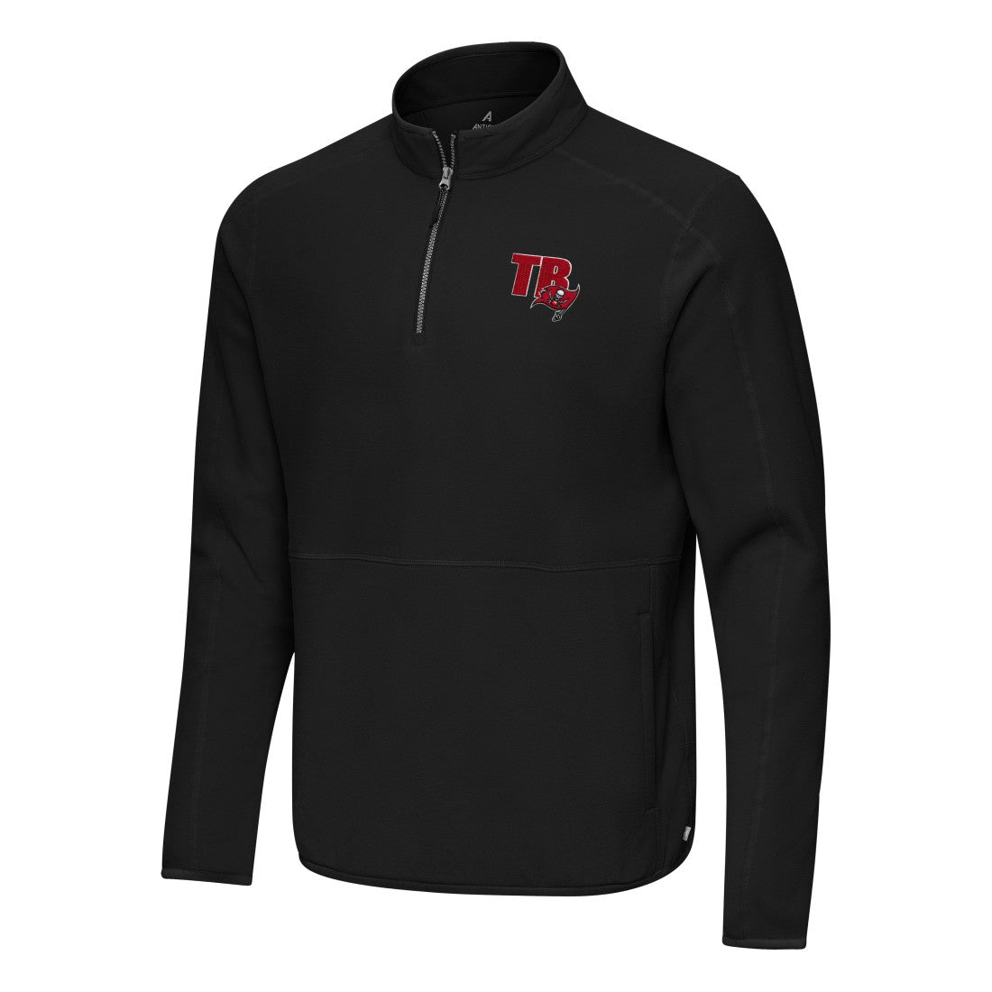 Tampa Bay Buccaneers Antigua Step Up Quarter-Zip Pullover - Black Pullover