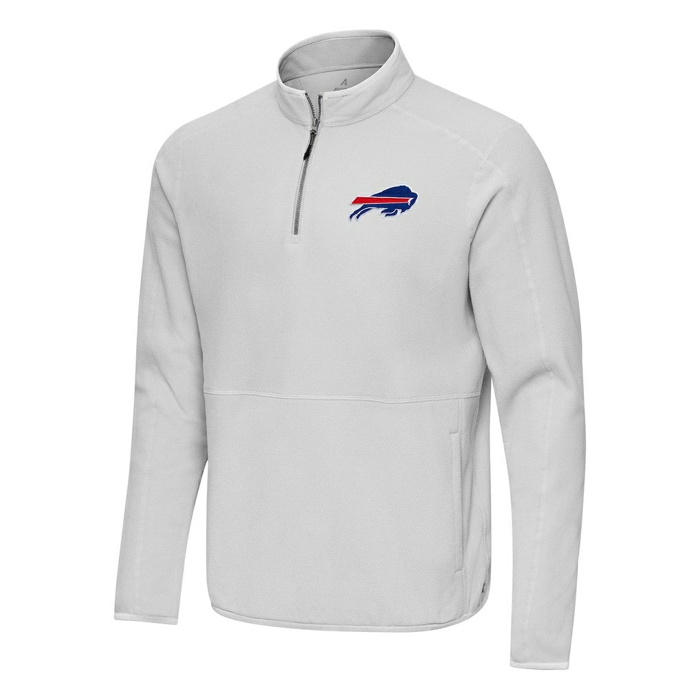 Buffalo Bills Antigua Step Up Quarter-Zip Pullover - Gray Pullover