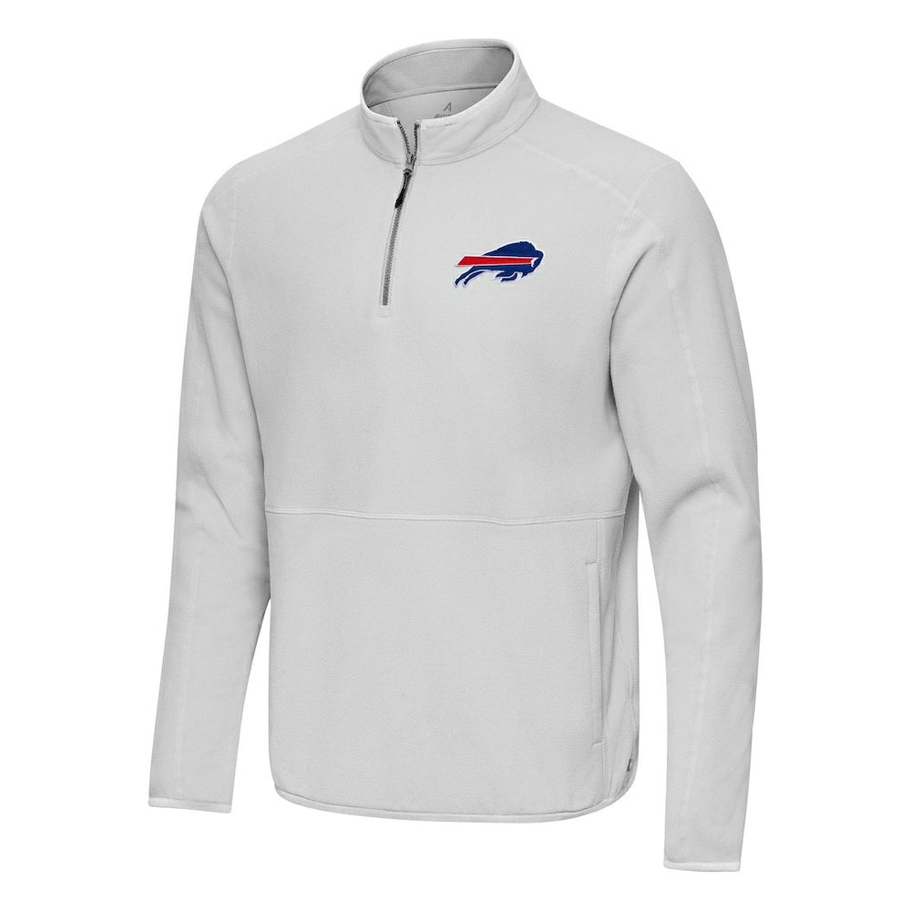 Buffalo Bills Antigua Step Up Quarter-Zip Pullover - Gray Pullover