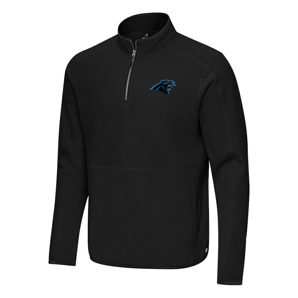 Carolina Panthers Antigua Step Up Quarter-Zip Pullover - Black Pullover