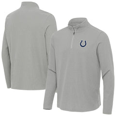 Indianapolis Colts Antigua Sync Tri-Blend Quarter-Zip Pullover - Heather Gray Pullover