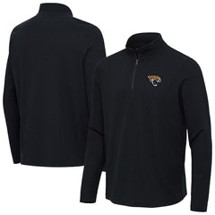 Jacksonville Jaguars Antigua Sync Tri-Blend Quarter-Zip Pullover - Heather Black Pullover