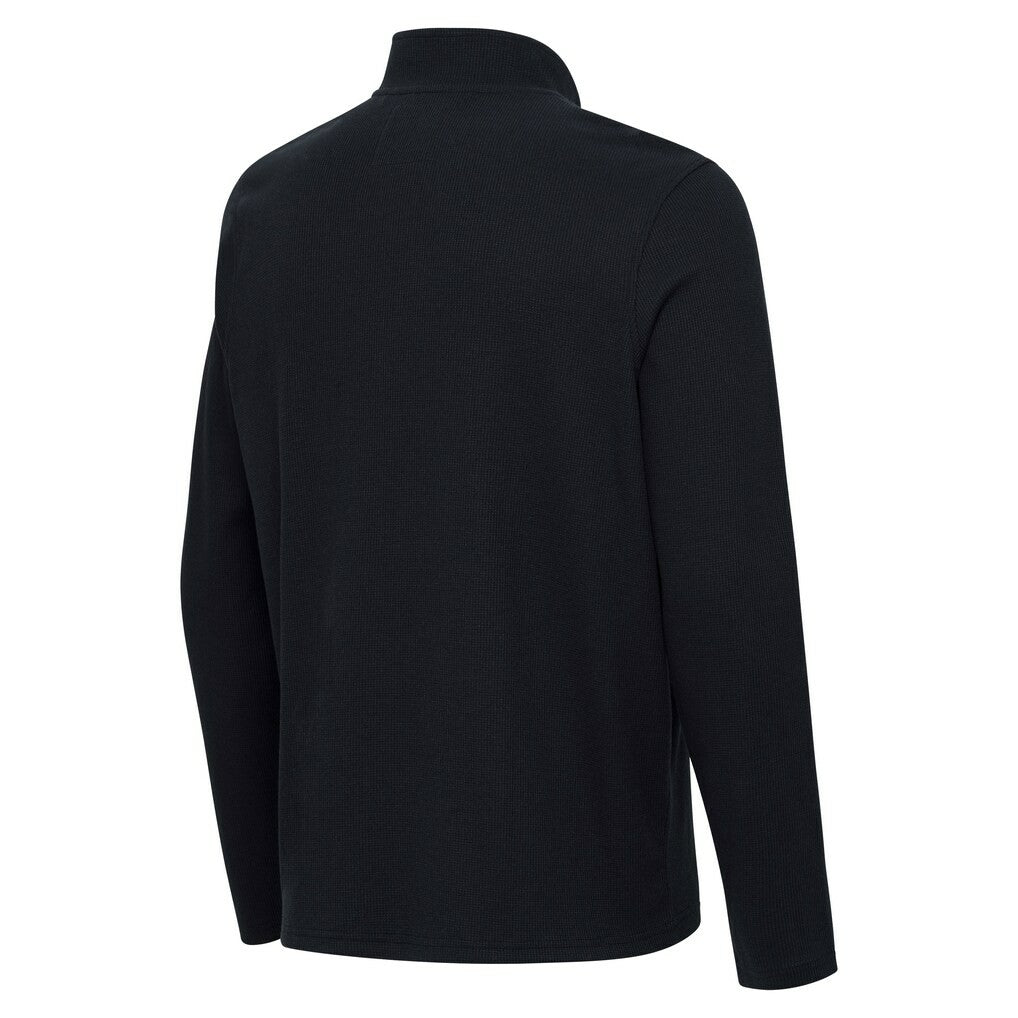 New York Jets Antigua Sync Tri-Blend Quarter-Zip Pullover - Heather Black Pullover