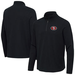 San Francisco 49ers Antigua Sync Tri-Blend Quarter-Zip Pullover - Heather Black Pullover