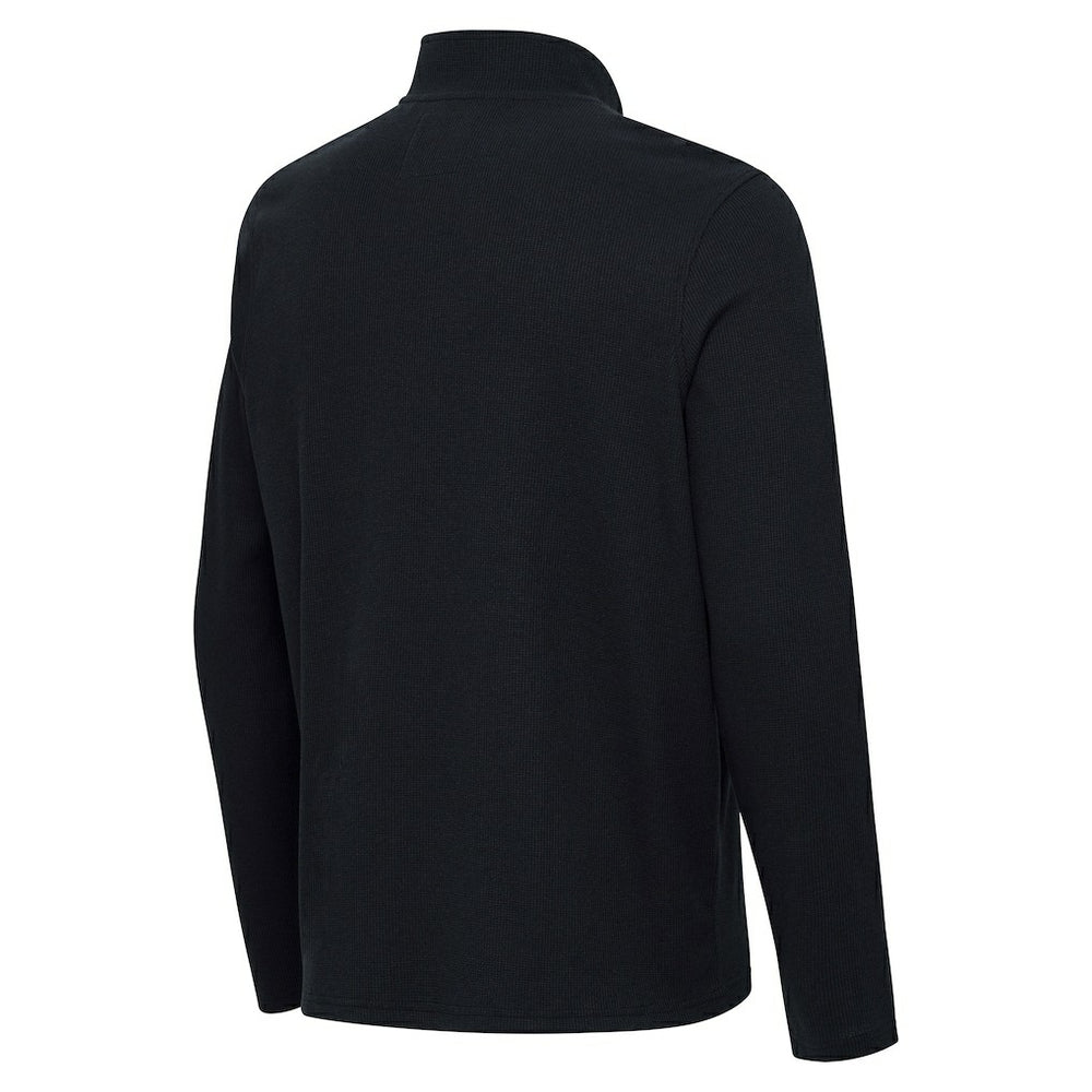 San Francisco 49ers Antigua Sync Tri-Blend Quarter-Zip Pullover - Heather Black Pullover