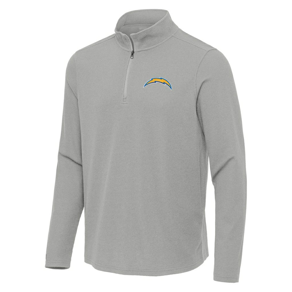 Los Angeles Chargers Antigua Sync Tri-Blend Quarter-Zip Pullover - Heather Gray Pullover