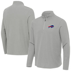 Buffalo Bills Antigua Sync Tri-Blend Quarter-Zip Pullover - Heather Gray Pullover
