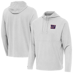 New York Giants Antigua Connected Quarter-Zip Pullover Hoodie - Gray Hoodies