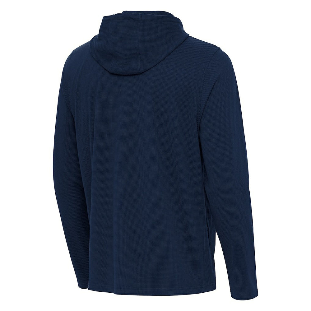 Seattle Seahawks Antigua Connected Quarter-Zip Pullover Hoodie - College Navy Hoodies
