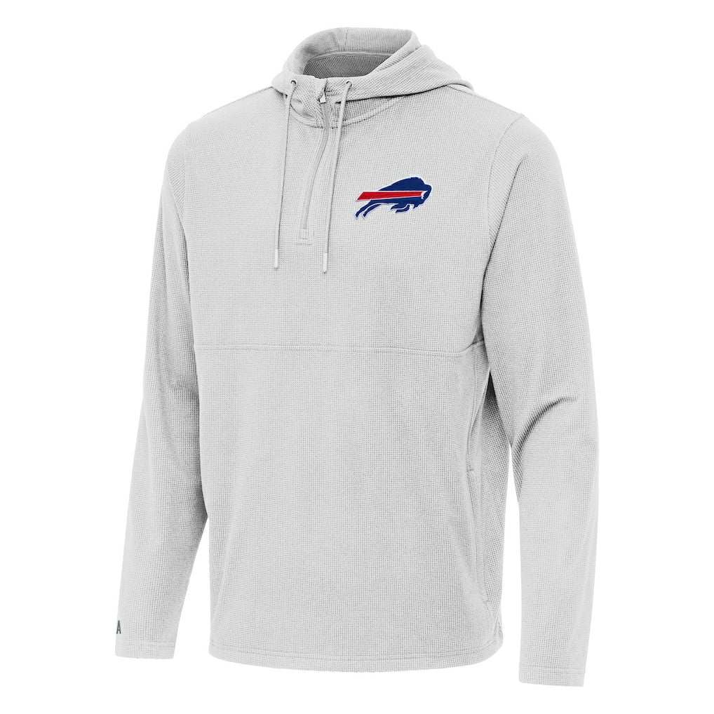Buffalo Bills Antigua Connected Quarter-Zip Pullover Hoodie - Gray Hoodies