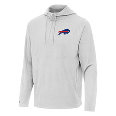 Buffalo Bills Antigua Connected Quarter-Zip Pullover Hoodie - Gray Hoodies