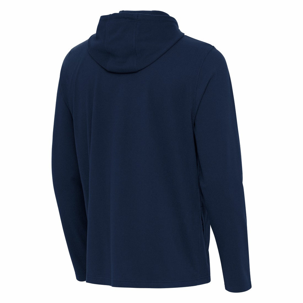 Houston Texans Antigua Connected Quarter-Zip Pullover Hoodie - Navy Hoodies