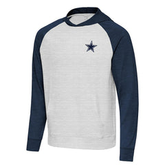 Dallas Cowboys Antigua Urgent Pullover Hoodie - Heather Navy/Gray Hoodies