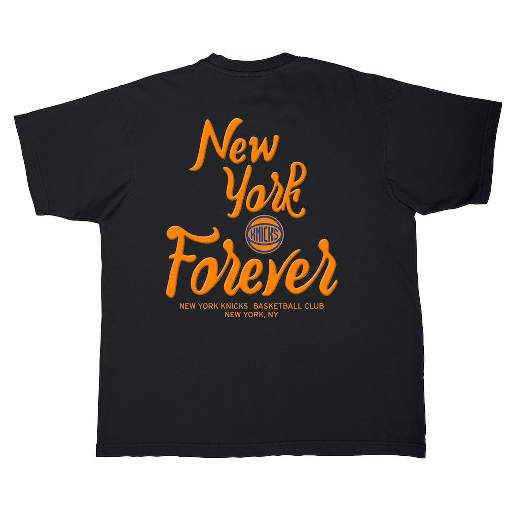 New York Knicks Stadium Essentials Unisex Oversized Forever NYC T-Shirt Black outlet