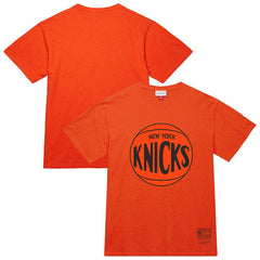 New York Knicks Unisex Hardwood Classics MVP Logo T-Shirt Orange - Mitchell & Ness
