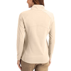 Denver Broncos Cutter & Buck Women's Adapt Eco Knit Stretch Recycled Raglan Half-Zip Pullover - Tan Pullover