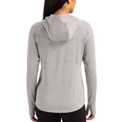 Baltimore Ravens Cutter & Buck Women's Tonal Logo Adapt Knit Recycled Raglan Pullover Hoodie - Heather Gray Hoodies