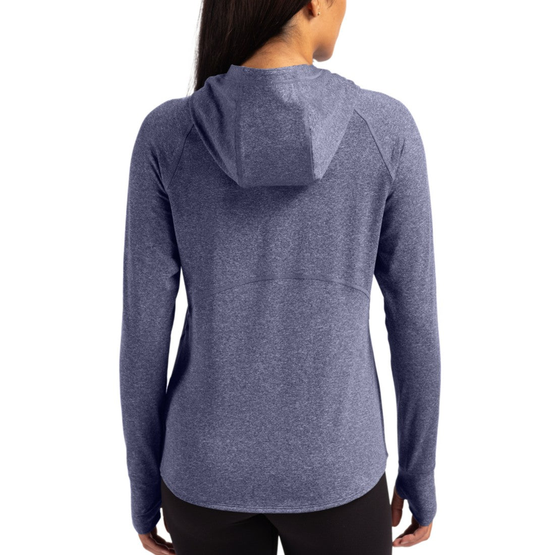 Houston Texans Cutter & Buck Women's Primary Logo Adapt Knit Recycled Raglan Pullover Hoodie - Heather Navy Hoodies