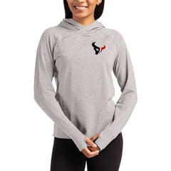 Houston Texans Cutter & Buck Women's Primary Logo Adapt Knit Recycled Raglan Pullover Hoodie - Heather Gray Hoodies