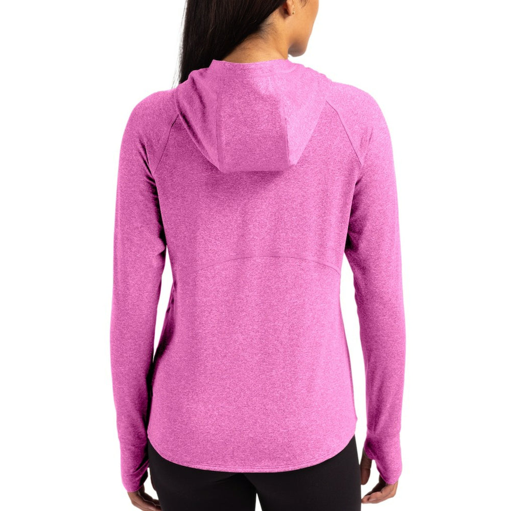 Philadelphia Eagles Cutter & Buck Women's Tonal Logo Adapt Knit Recycled Raglan Pullover Hoodie - Pink Hoodies