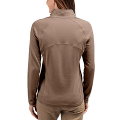 Indianapolis Colts Cutter & Buck Women's Tonal Adapt Eco Knit Stretch Recycled Raglan Half-Zip Pullover - Brown Pullover