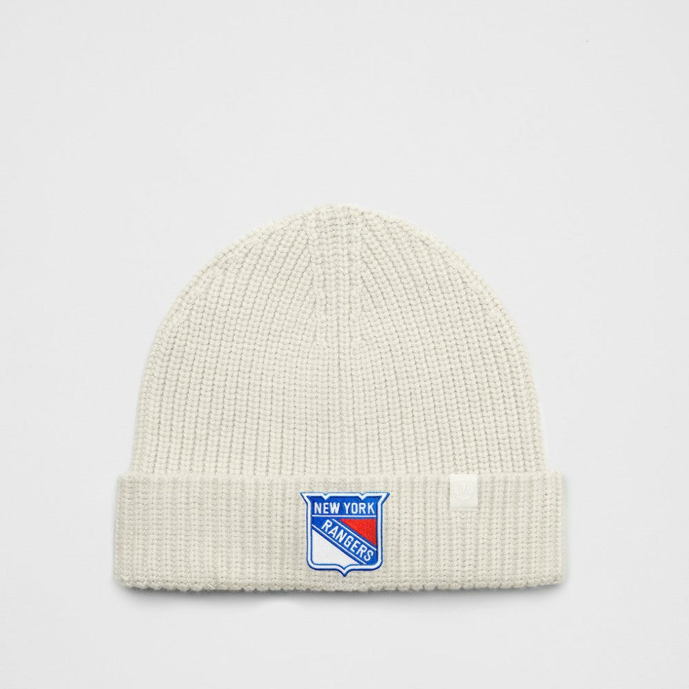 New York Rangers lululemon Unisex Close-Fit Wool-Blend Ribbed Beanie - Heathered Bone | US 203169738