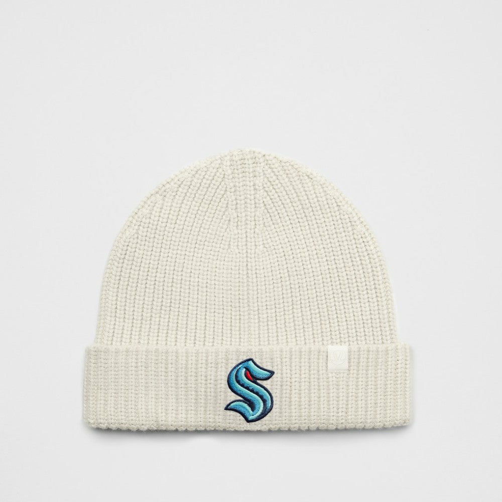 Seattle Kraken lululemon Unisex Close-Fit Wool-Blend Ribbed Beanie - Heathered Bone | US 203169750