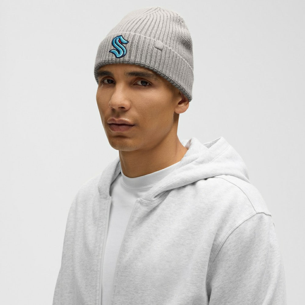 Seattle Kraken lululemon Unisex Close-Fit Wool-Blend Ribbed Beanie - Heathered Gull Grey | US 203169751