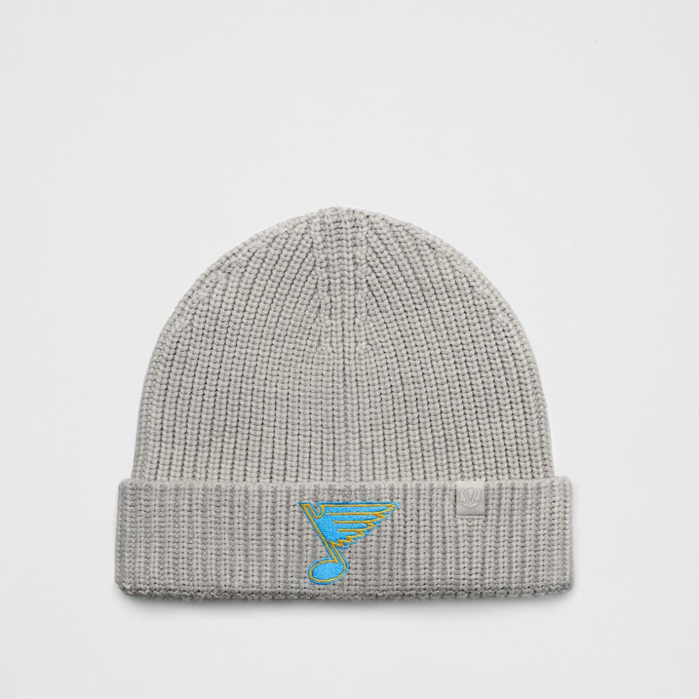 St. Louis Blues lululemon Unisex Close-Fit Wool-Blend Ribbed Beanie - Heathered Gull Grey | US 203169753