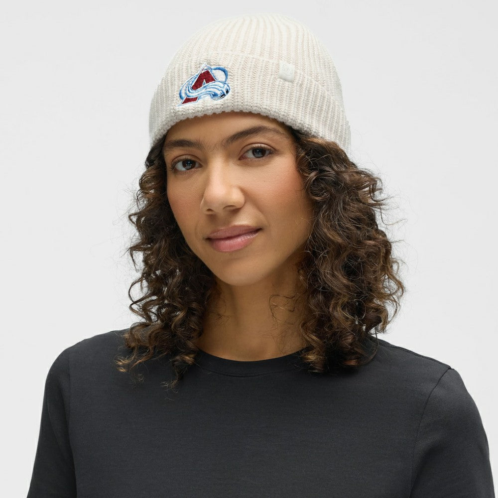 Colorado Avalanche lululemon Unisex Close-Fit Wool-Blend Ribbed Beanie - Heathered Bone | US 203169784