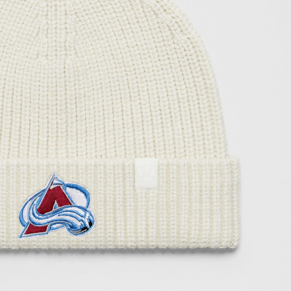 Colorado Avalanche lululemon Unisex Close-Fit Wool-Blend Ribbed Beanie - Heathered Bone | US 203169784