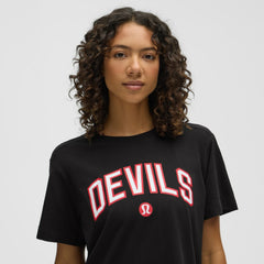 New Jersey Devils lululemon Women's All Yours Organic Cotton T-Shirt - Black | US 203169859